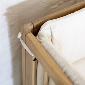 Детско креватче от масивен дъб с регулируема височина в естествен цвят 60x120 cm Forrest – Vipack