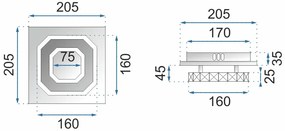 ПЛАФОН GLAMOUR 8W APP405-C