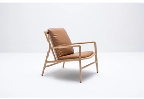 Кожен фотьойл в кафяво-натурален цвят Dedo - Gazzda