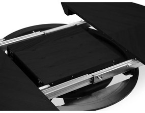 Кръгла сгъваема трапезна маса с допълнителна плоча с черен плот за маса ø 120 cm Magnus – Windsor &amp; Co Sofas