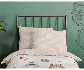Бежово памучно детско спално бельо за детско креватче 100x135 cm Remi – Good Morning