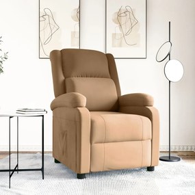 342407 vidaXL Реклайнер стол, кафяв, кадифе