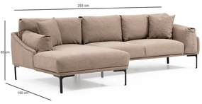 Бежов ъглов диван , ляв ъгъл Leo - Artie