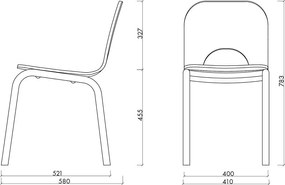 Жълт трапезен стол Atto – noo.ma
