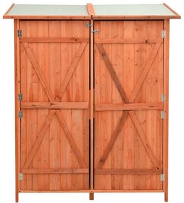 171451 vidaXL Навес за градински инструменти 136x75x160 см чам масив