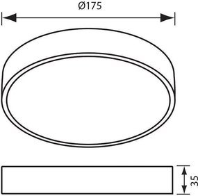 Плафониера DARS LED, черен, 18W, 4000K