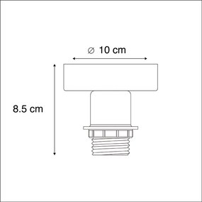 Модерна таванна лампа бяла без абажур - Combi