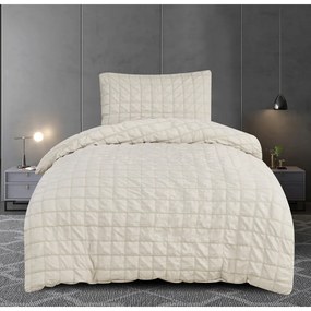 Бежово крепово спално бельо за единично легло 140x200 cm Naomi – My House