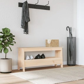 837382 vidaXL Пейка за антре, 100x28x45 см, борово дърво масив