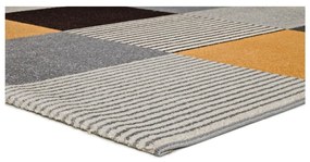 Оранжев и сив килим Гладис Ленто, 140 x 200 cm - Universal