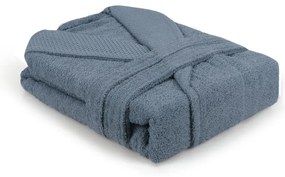 Син памучен халат за баня размер L Cappa - Foutastic