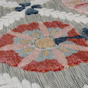 Сив външен килим 230x160 cm Flora - Flair Rugs