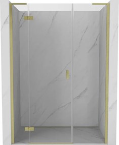 Mexen Mist-H L лява душ кабина 150 см, прозрачна, златна четка - 8A5L-150-001-55-00-L