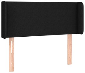 3118464 vidaXL Горна табла за легло, черна, 83x16x78/88 см, плат