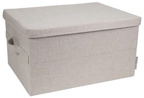 Бежова текстилна кутия за съхранение с капак 34x45x25 cm Soft Storage – Bigso Box of Sweden