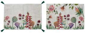 Комплект от 2 ленени подложки, 30 x 45 cm Wildflowers - Tierra Bella