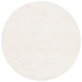 813655 vidaXL Плот за маса, бял, Ø70x2,5 см, бор масив
