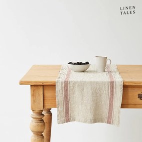 Ленена покривка 40x200 cm Beige Stripe Vintage – Linen Tales
