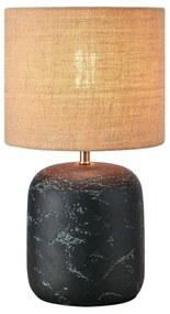 Настолна лампа с абажур от юта в черен и естествен цвят (височина 45 см) Montagna - Markslöjd