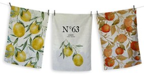 Комплект от 3 кърпи за чай , 50 x 70 cm Lemons - Madre Selva