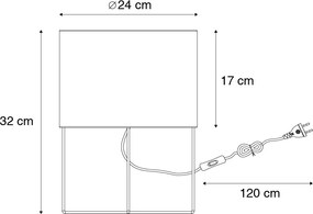 Модерна настолна лампа жълта със злато - Rosalina