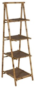 Бамбуков стелаж в естествен цвят 48x152x50 cm Manali – Ixia