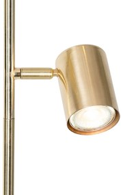 Модерна подова лампа месинг 3-светлина - Jeana