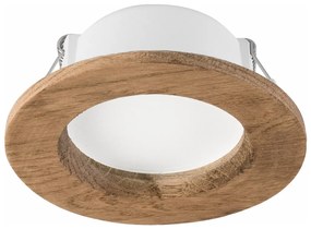 LED вградено осветително тяло WOODY SPOT LED/5,5W/230V 4000K орех Ø10 см
