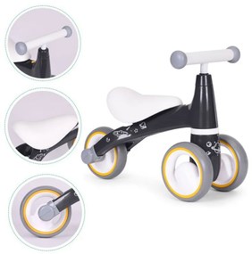 Детски скутер в черно с космически дизайн