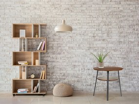 Масичка за кафе LOFT - метална конструкция, дървен декор