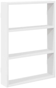 860049 vidaXL стенна етажерка бяла 43x9x60 cm от конструирана дървесина