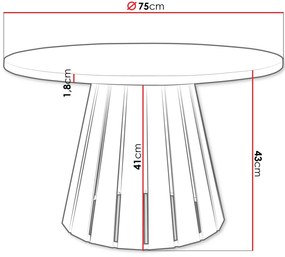 Кафе маса Circolo-Бяло