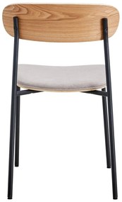 Черни/кафяво-сиви трапезни столове в комплект 2 бр. Adriana – Marckeric