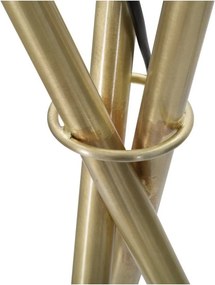 Бяла/златистa подова лампа със стъклен абажур (височина 155 cm) Glamy – Mauro Ferretti