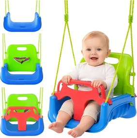 Растяща бебешка люлка 3в1 на въжета - за на закрито и в градината розова