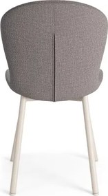 ФИОРА Светлосиво Таупе (тъкан Басэл 34) / бежови крака – МОДЕРЕН ТАПИЦИРАН С ЧЕНИЛ СТОЛ ЗА ДНЕВНА/ТРАПЕЗАРИЯ