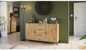 Витрина ЛАНА W-50 Artisan Oak - ШКАФ С 1 ВРАТА С ЧЕКМЕДЖЕ