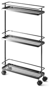 Черен метален подвижен стелаж 38x66 cm Tower – YAMAZAKI