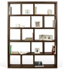 Кафява библиотека от декор от орех 150x198 cm Berlin – TemaHome