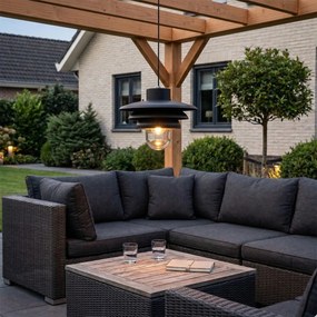 Дизайнерска външна висяща лампа черна IP44 - Morty