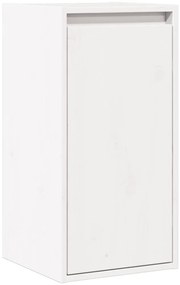 813507 vidaXL Стенен шкаф, бял, 30x30x100 см, бор масив