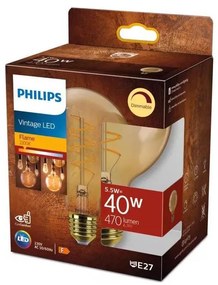 LED Димируема крушка VINTAGE Philips G95 E27/5,5W/230V 2200K