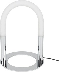 Метална LED затъмняваща се настолна лампа в сребрист цвят (височина 36 cm) Arch – Zuiver
