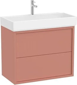 Долен шкаф Unik с две чекмеджета и умивалник 800 mm, светла теракота