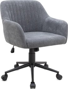 Офис стол Алиса с ленена тъкан в сив цвят 61x61x80/90см.