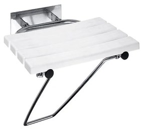 Седалка за душ 44x46 см неръждаема стомана/сребриста