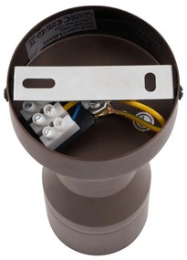 Модерен таванен прожектор тъмно бронзов GU10 50mm кръгъл - Stanley