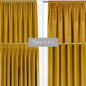 Затъмняваща завеса в цвят горчица 200x250 cm Velto – Filumi
