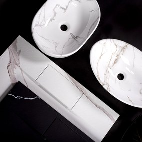 Корито за душ кабина Bazalt CARRARA WHITE 90x120
