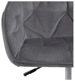 Сив офис стол с кадифена повърхност Brooke - Actona